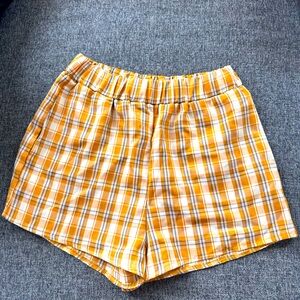 Shein plaid high waisted shorts